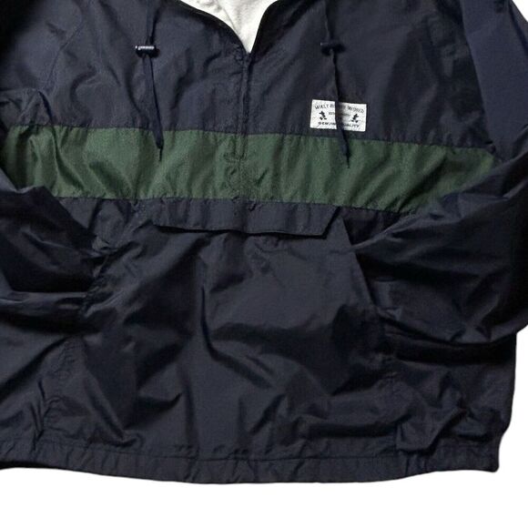 Vtg Walt Disney World Sz XXL Blue 1/4 Zip Windbreaker Jacket Mickey Packable - Picture 7 of 14
